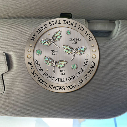 Dragonfly My Mind My Heart My Soul Ver 2 - Personalized Custom Car Visor Clip