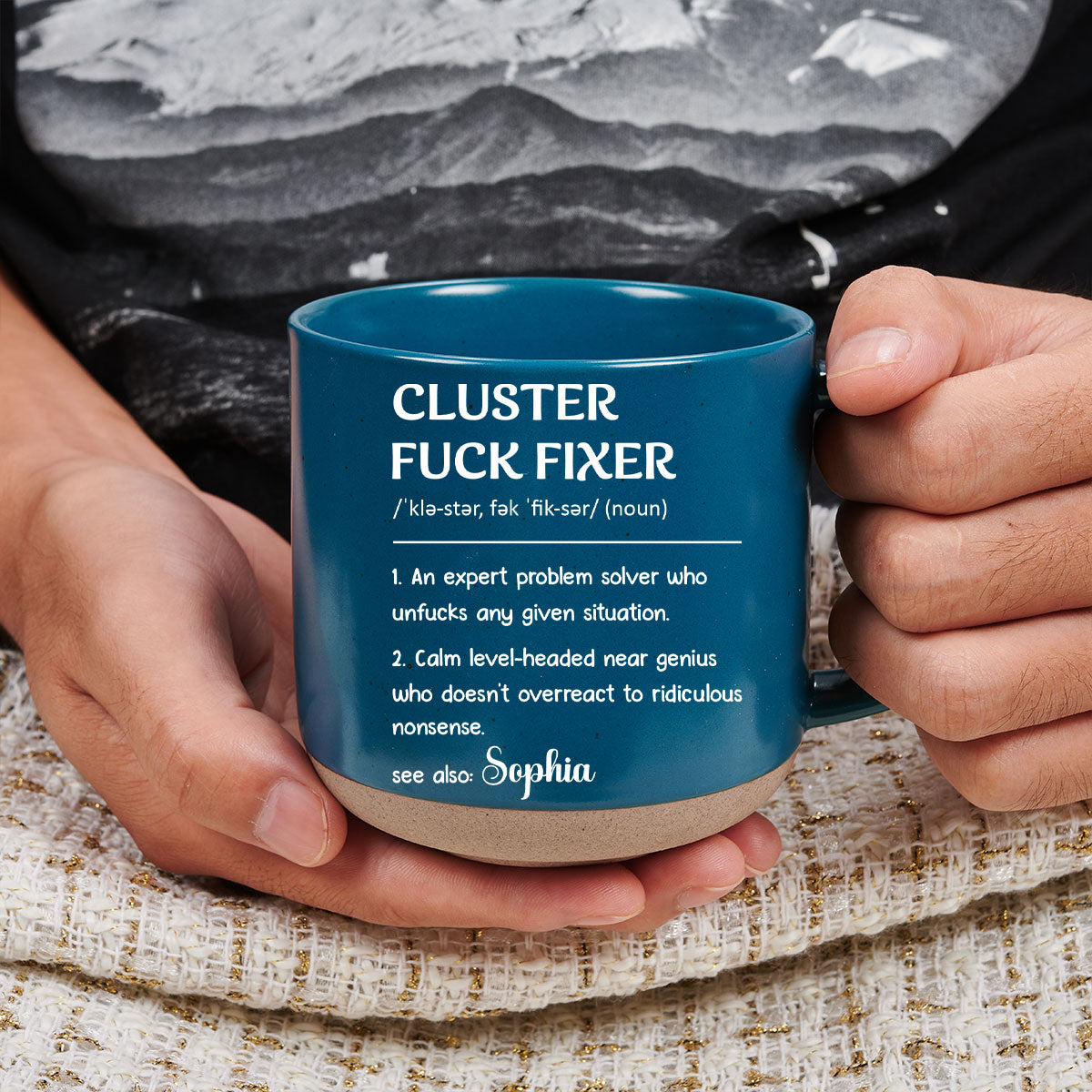 Cluster Fixer Problem Solver - Personalized Custom Pottery Mug