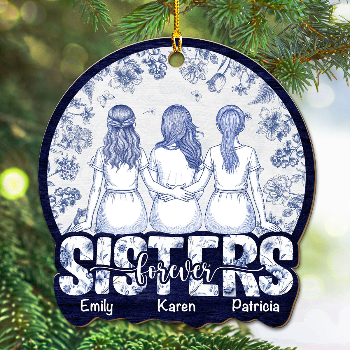 Best Bestie Forever - Personalized Custom Wood Ornament