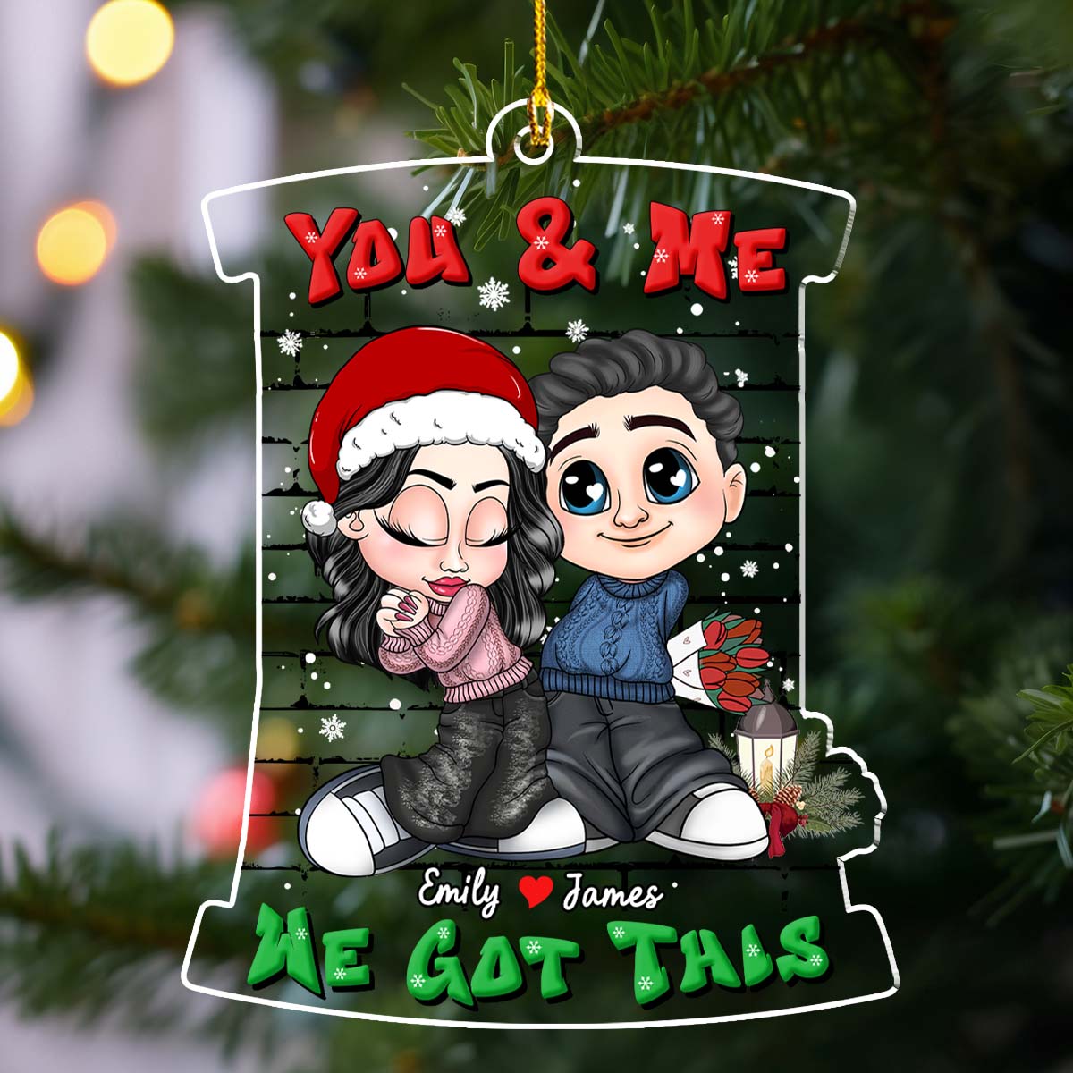 Christmas Y2K - Personalized Custom Acrylic Ornament