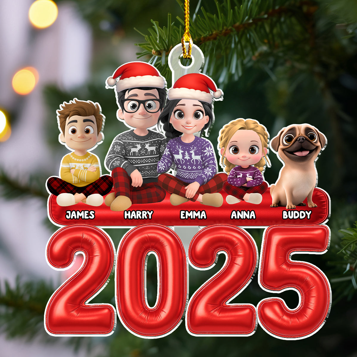 Us And Our Children - Personalized Custom Acrylic Ornament