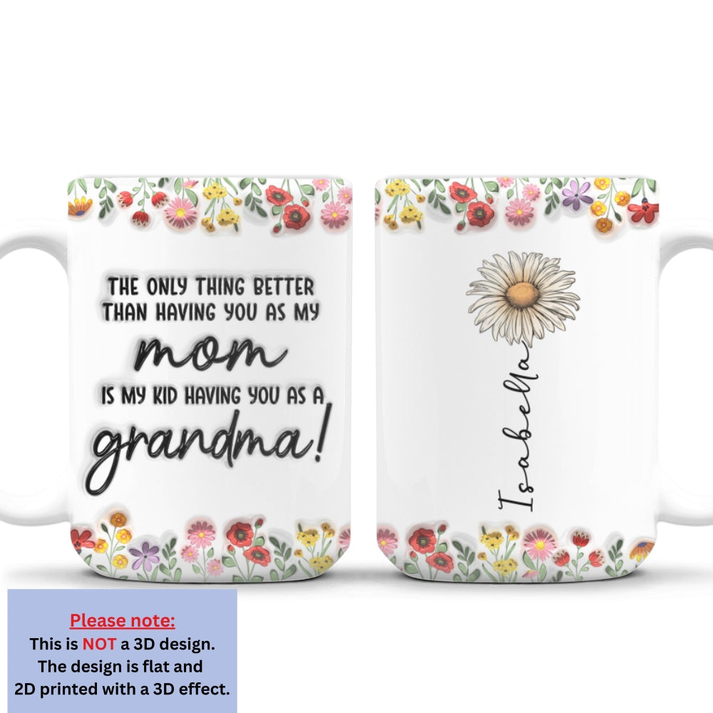 My Kids Having You As Nana - Personalized Custom 3D Inflated Effect Mug