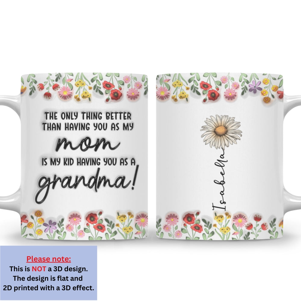 My Kids Having You As Nana - Personalized Custom 3D Inflated Effect Mug