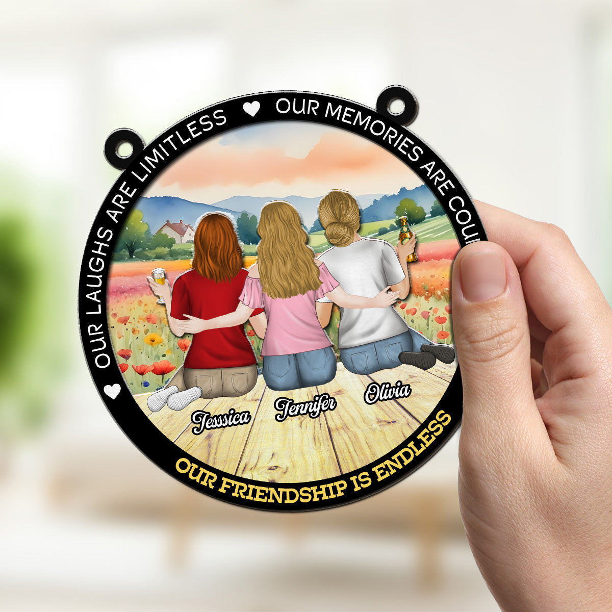Our Laughs Are Limitless - Personalized Custom Suncatcher