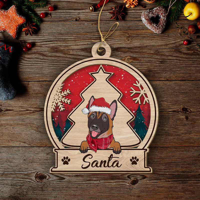 Snowball Ornament - Personalized Custom 2-layered Wood Ornament