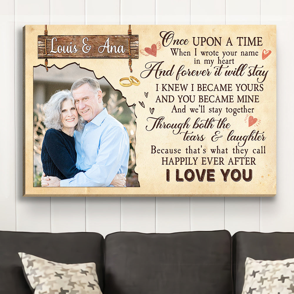 Once Upon A Time - Personalized Custom Photo Canvas