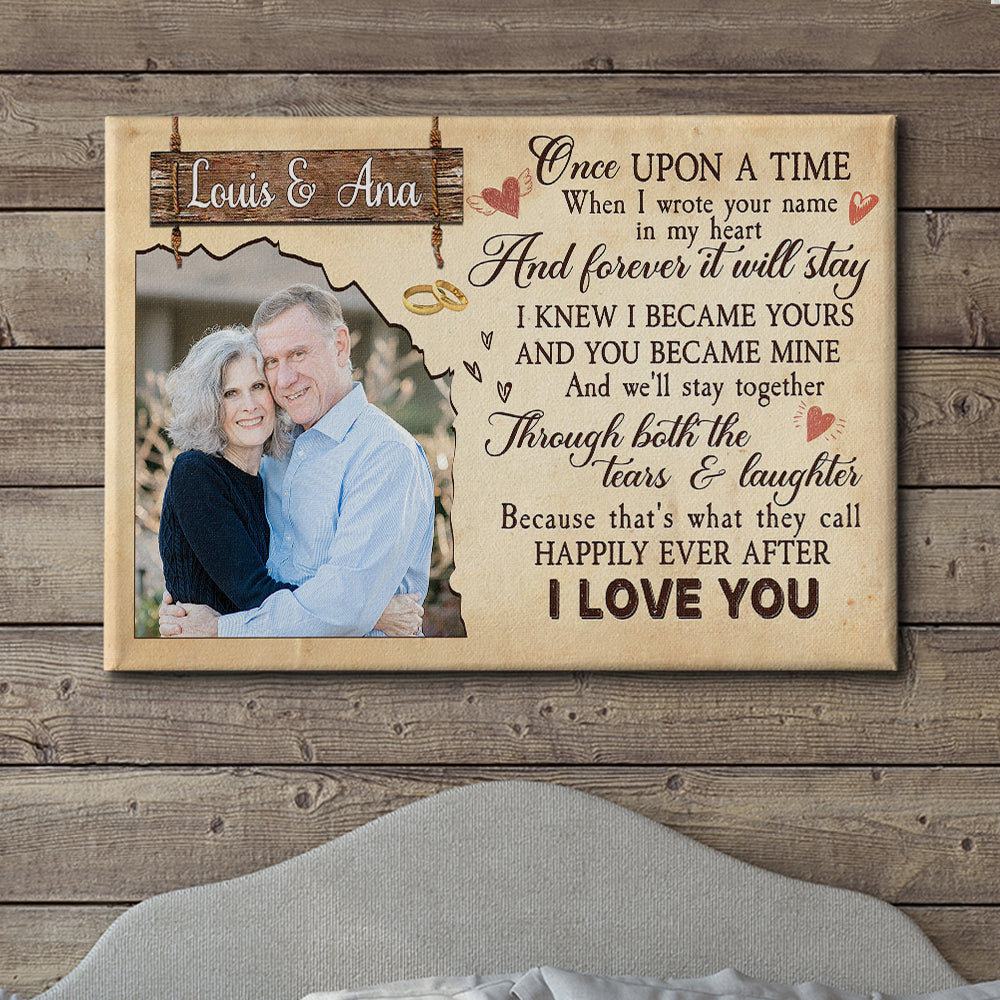 Once Upon A Time - Personalized Custom Photo Canvas