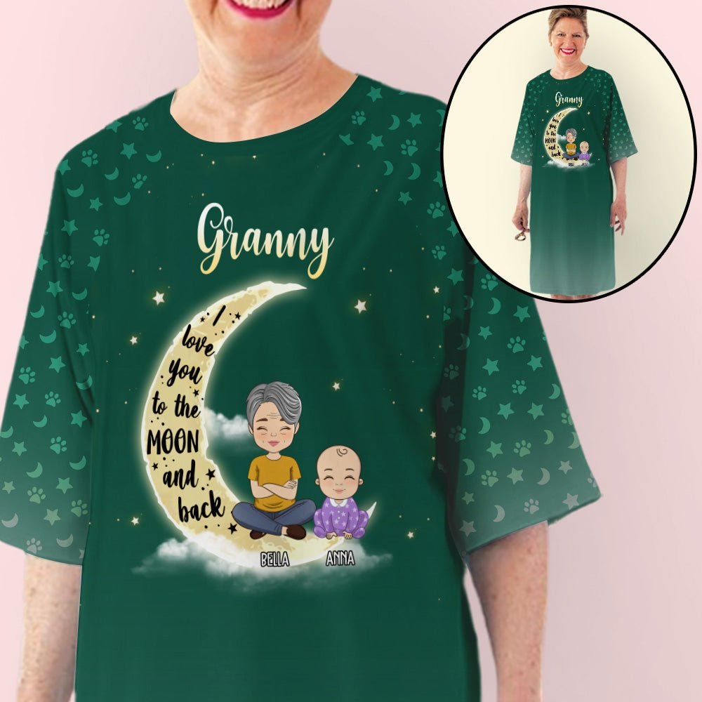 Moon And Back - Personalized Custom 3/4 Sleeve Dress