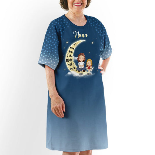 Moon And Back - Personalized Custom 3/4 Sleeve Dress