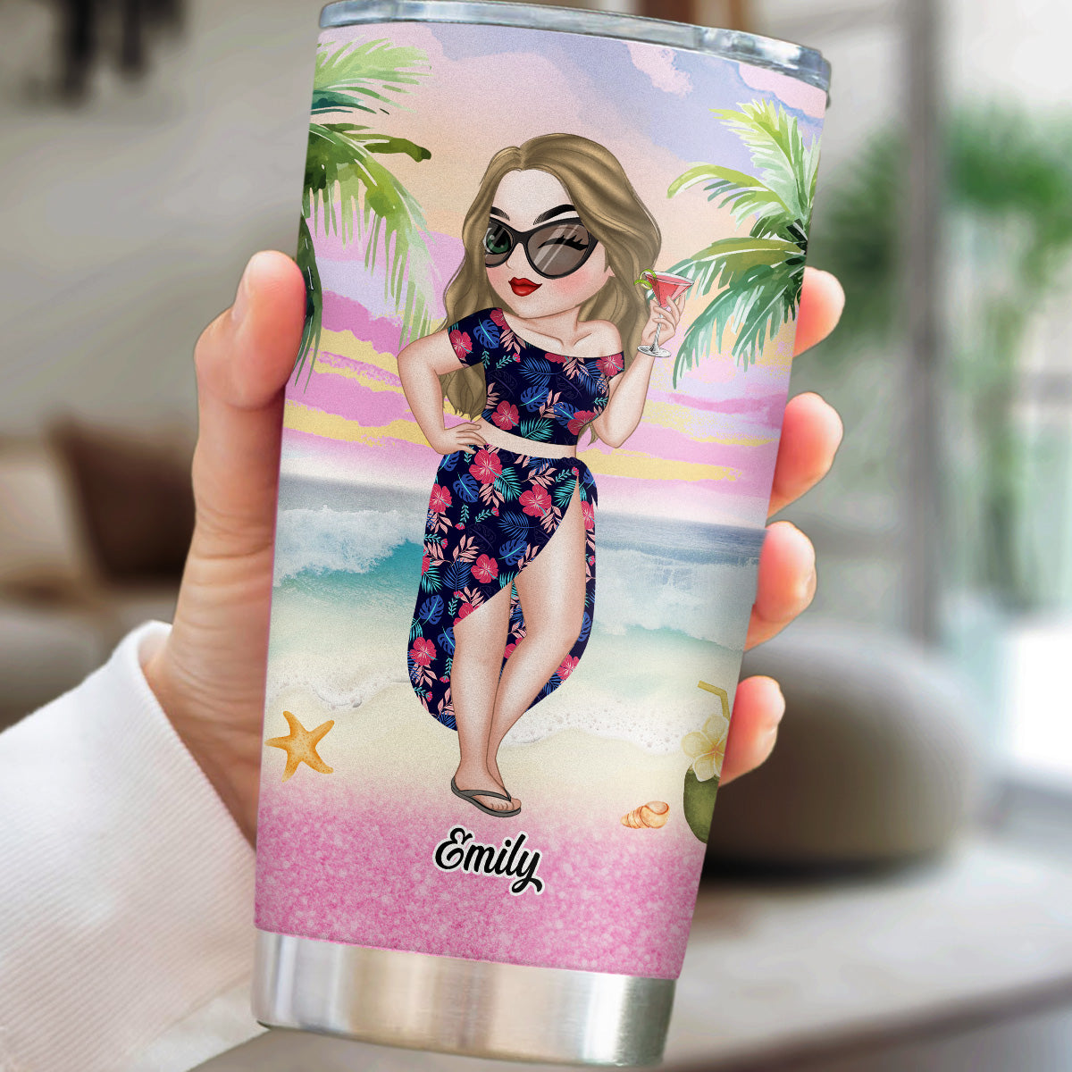 Salty Little Beach  - Personalized Custom Tumbler