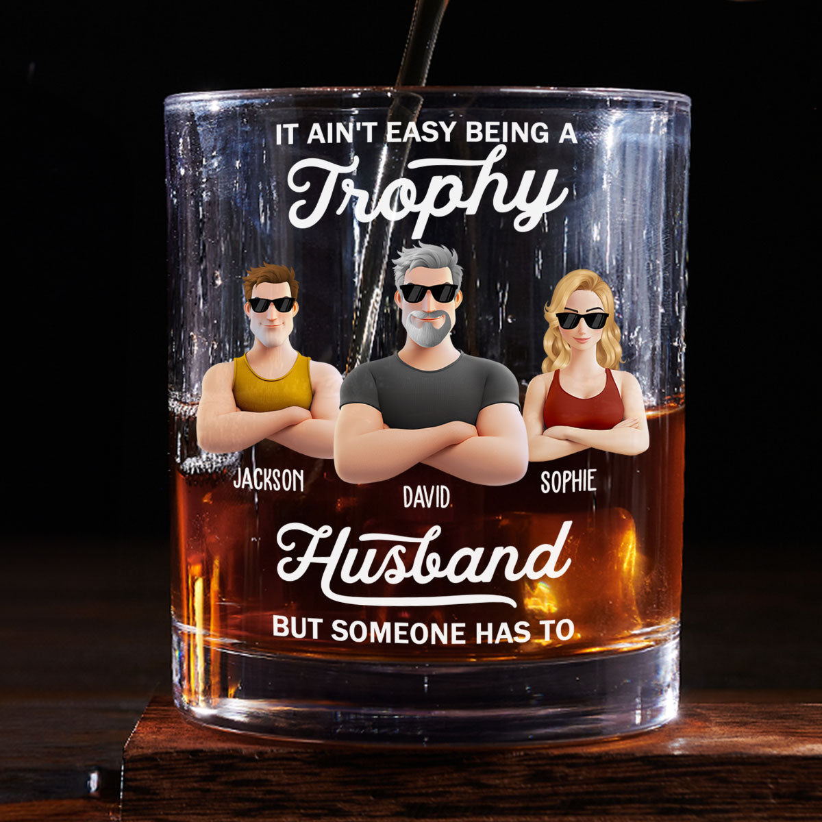 Happiness Begins With You - Personalized Custom Whiskey Glass
