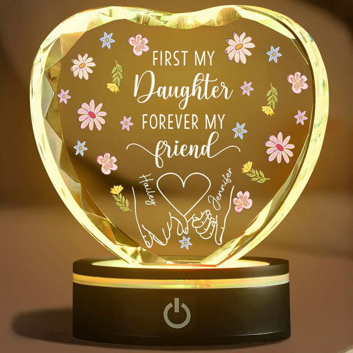 Forever My Friend - Personalized Custom Crystal Led Light