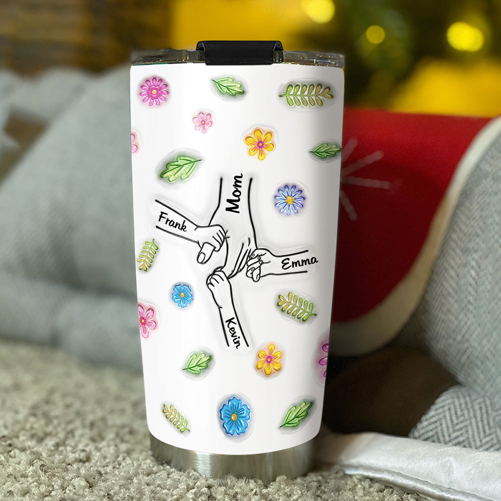 Holding Hands Forever - Personalized Custom 3D Inflated Effect Tumbler