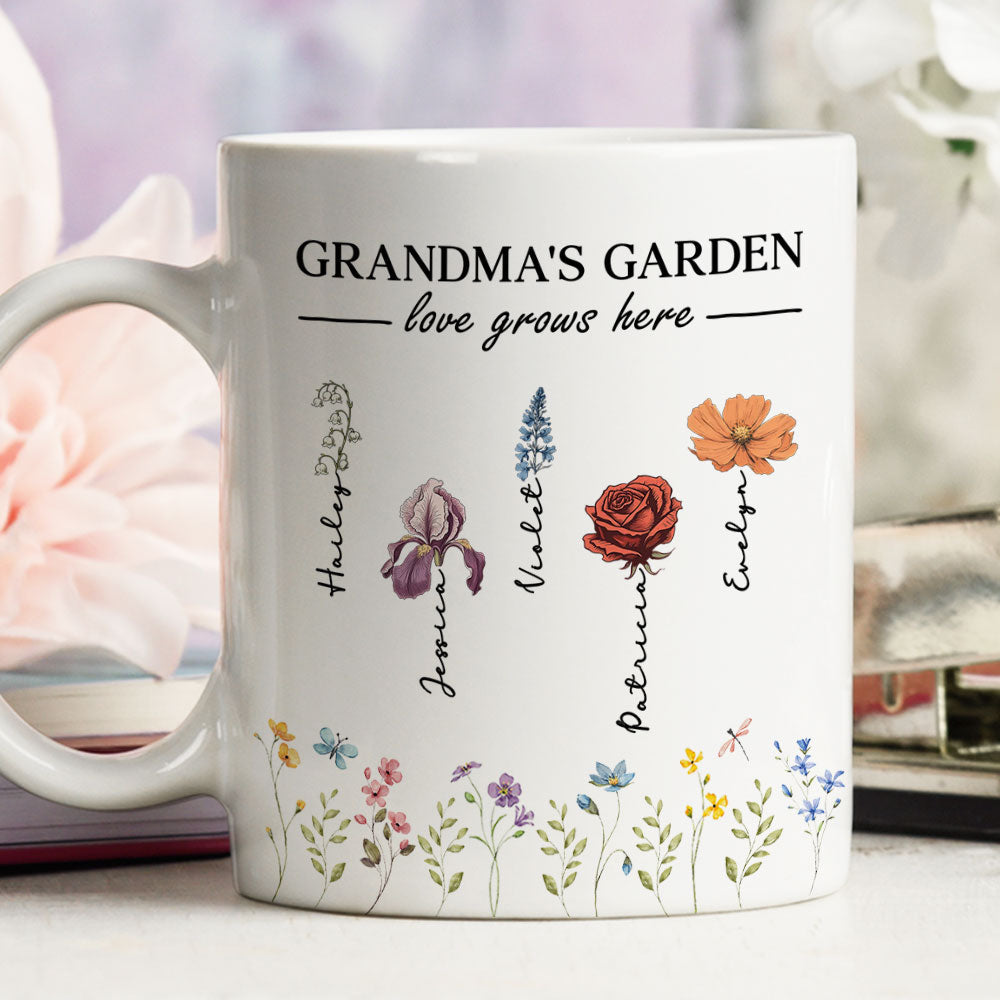 Love Grows Here - Personalized Custom Coffee Mug