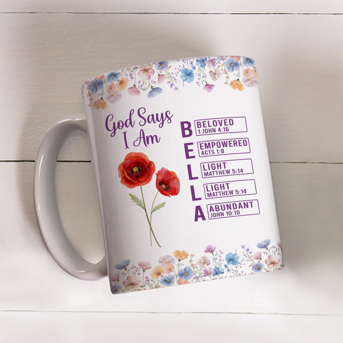 God Says I Am Custom Name - Personalized Custom Coffee Mug