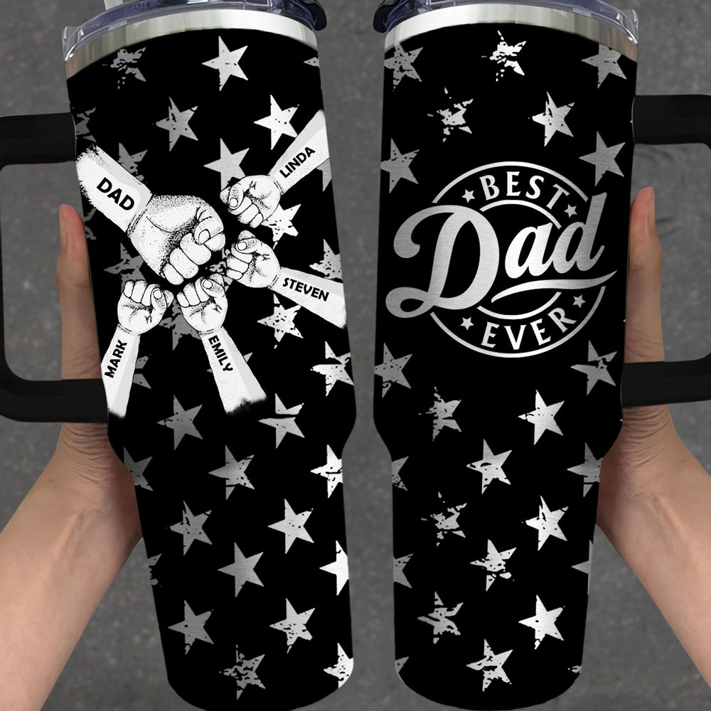 Best Dad Ever - Personalized Custom Engraved 40oz Tumbler With Handle