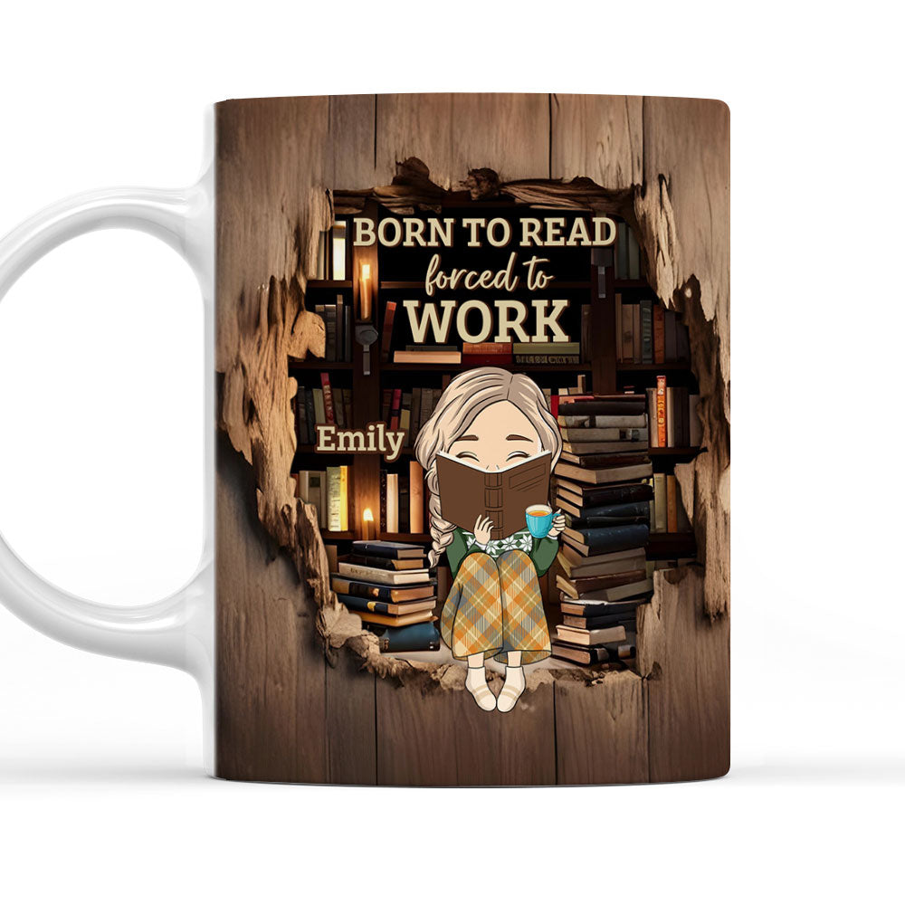 Born To Read - Personalized Custom Coffee Mug
