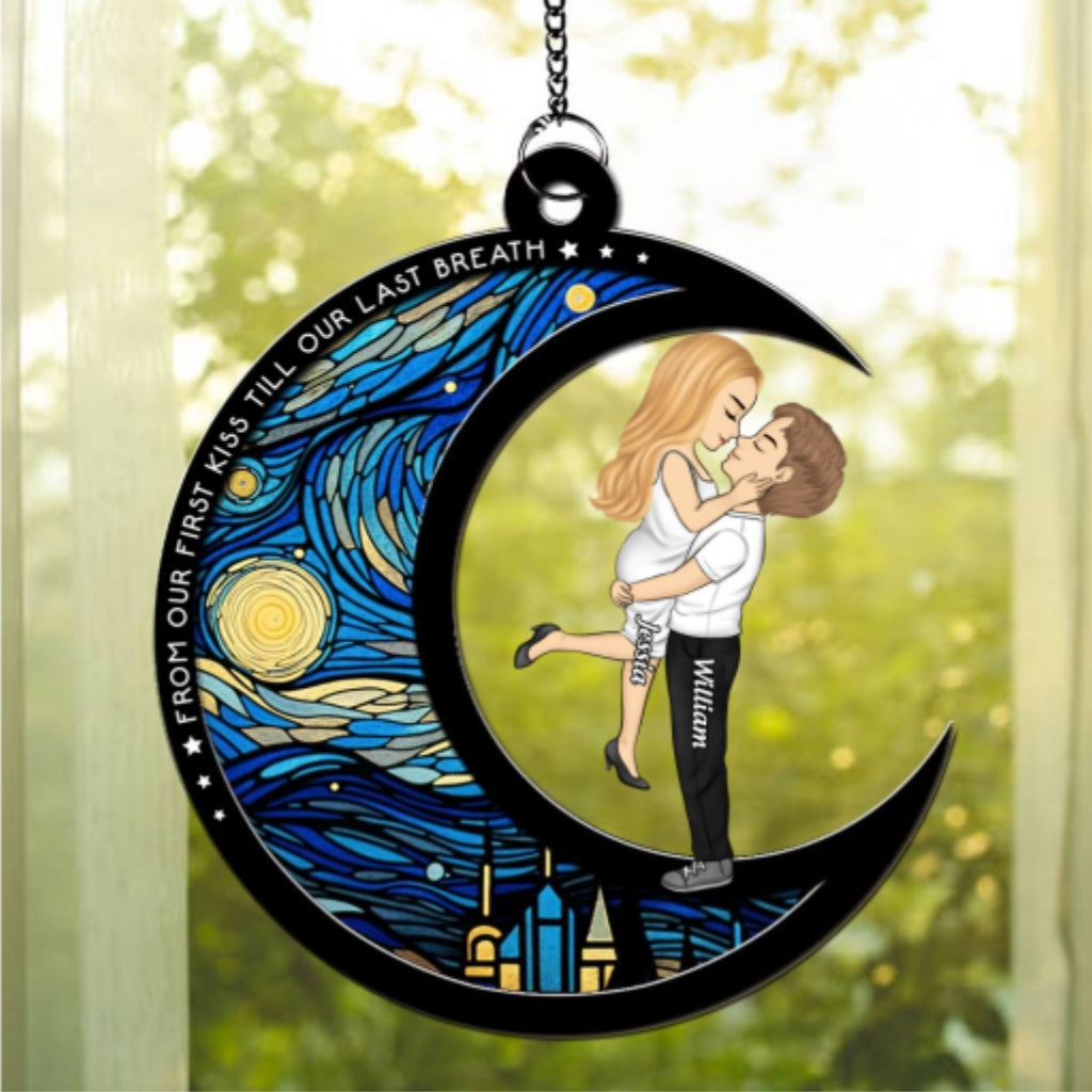 From Our First Kiss Till Our Last Breath Version 2 - Personalized Custom Suncatcher