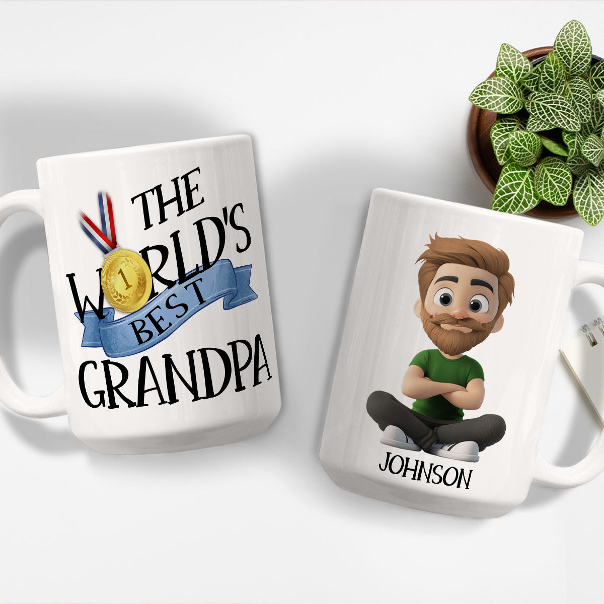 For The World Best Dad - Personalized Custom Coffee Mug