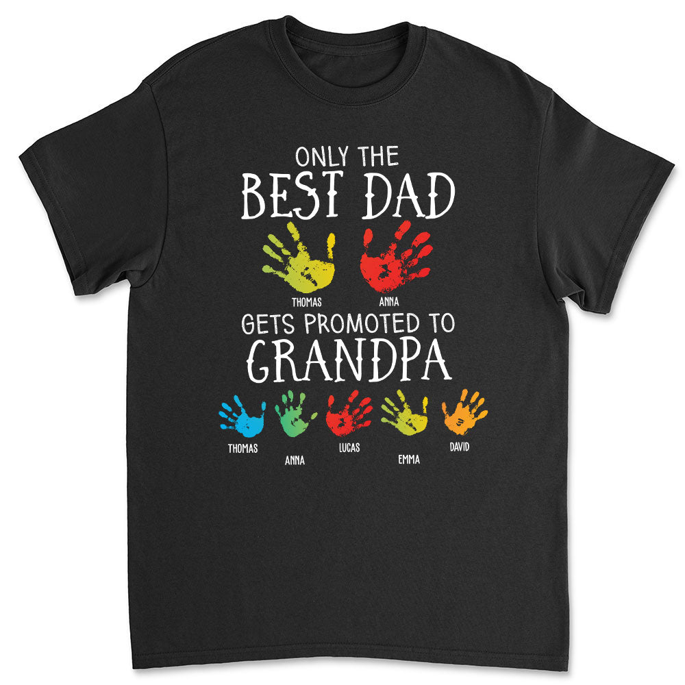 Promoted To Grandpa - Personalized Custom Shirt