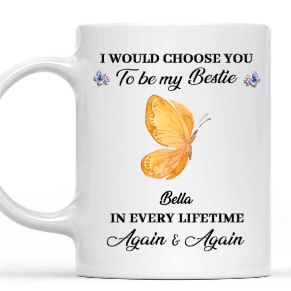 Besties For Life - Personalized Custom Coffee Mug