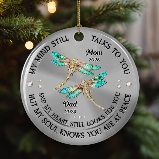 My Soul Knows You Are At Peace - Personalized Custom Ceramic Ornament