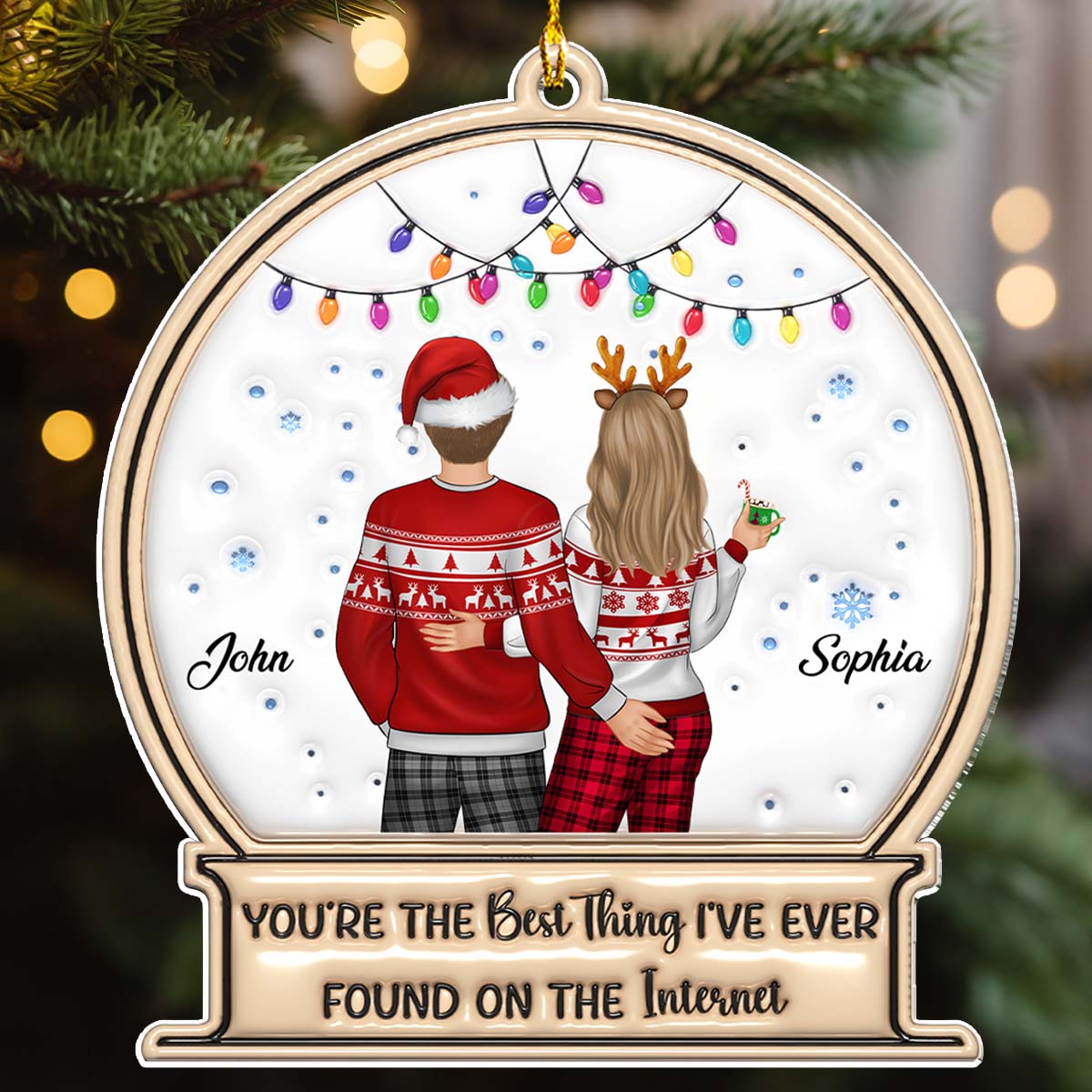 You're The Best Thing On The Internet - Personalized Custom 3D Inflated Effect Acrylic Ornament