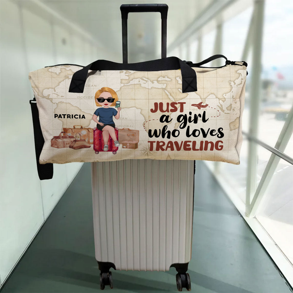 Travel Is My Therapy - Personalized Custom Duffle Bag