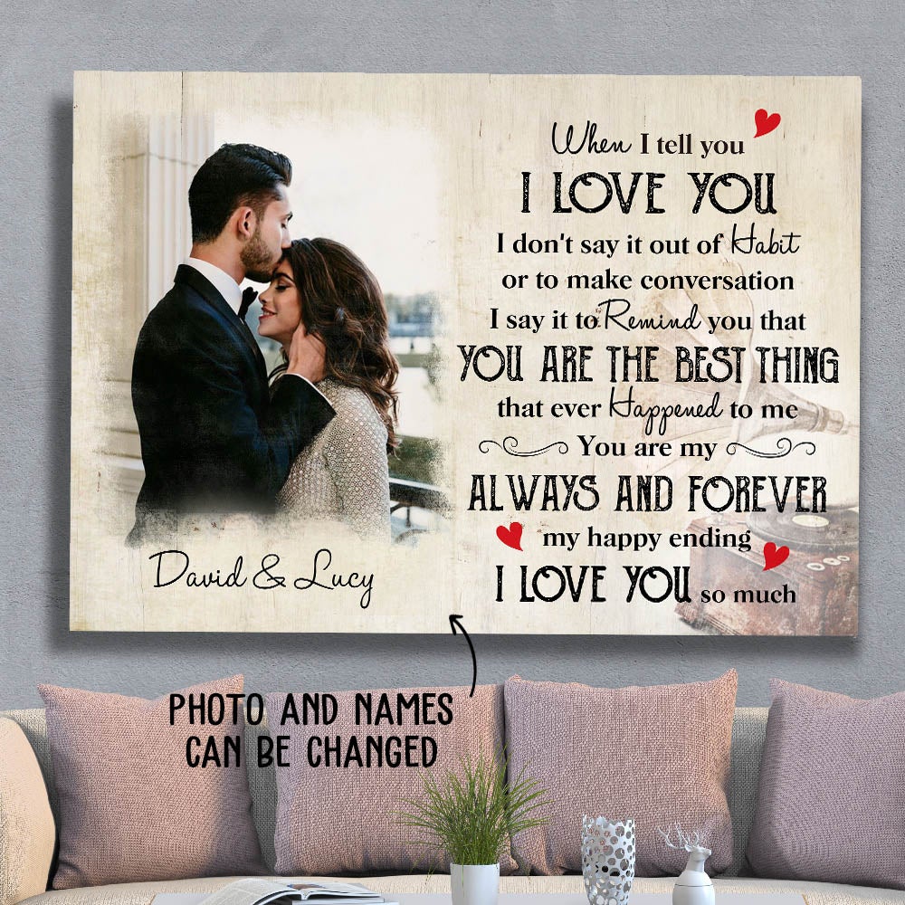 My Happy Ending - Personalized Custom Canvas Print