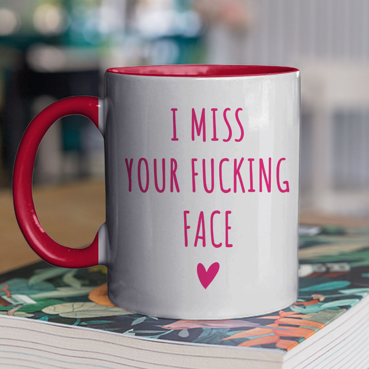 I Miss Your Face - Personalized Custom Accent Mug
