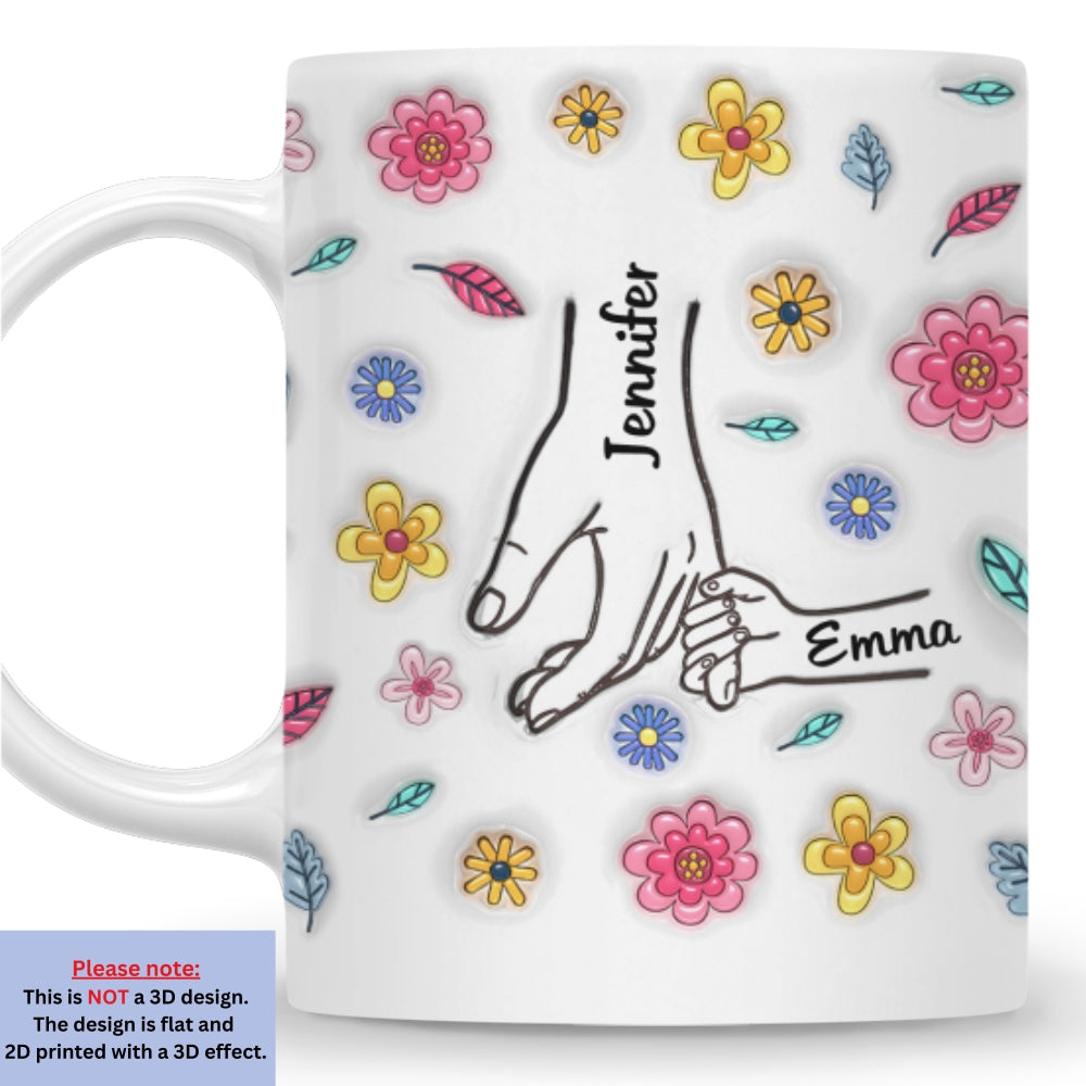 Hold My Hand And My Heart - Personalized Custom 3D Inflated Effect Mug