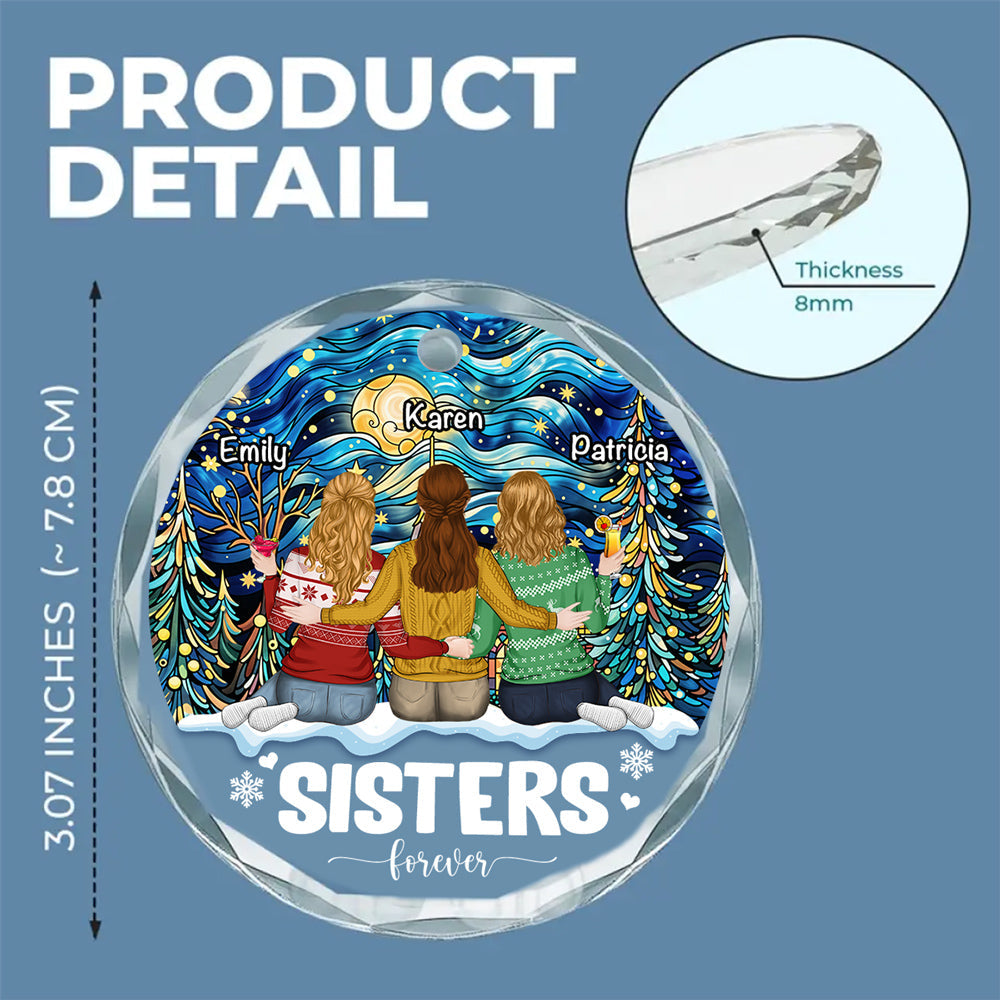 Friends Forever - Personalized Custom Glass Ornament