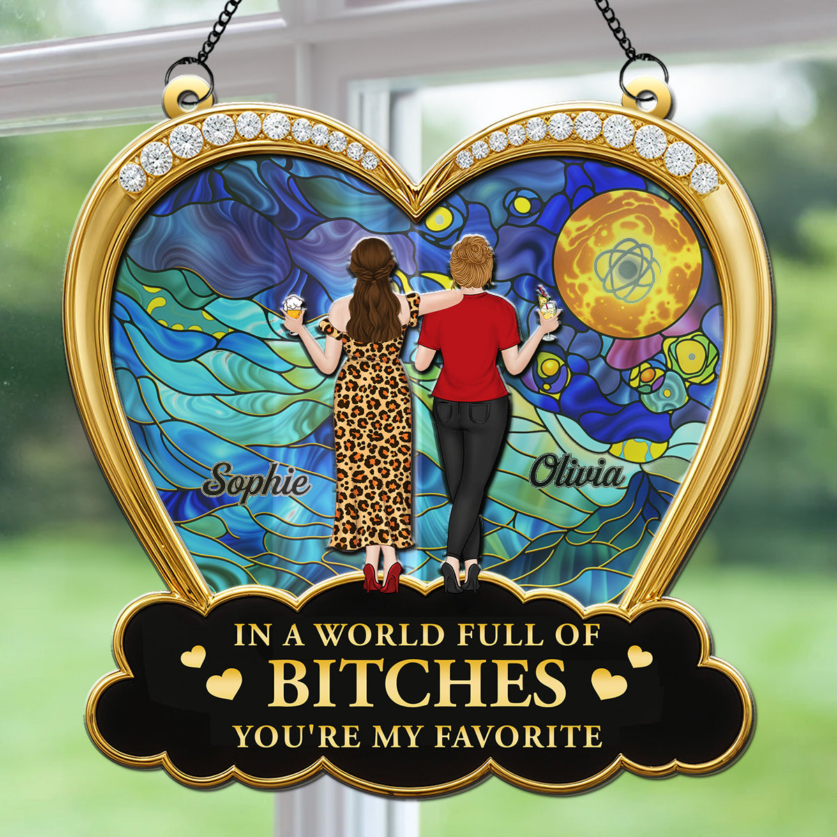 Favorite Besties - Personalized Custom Suncatcher