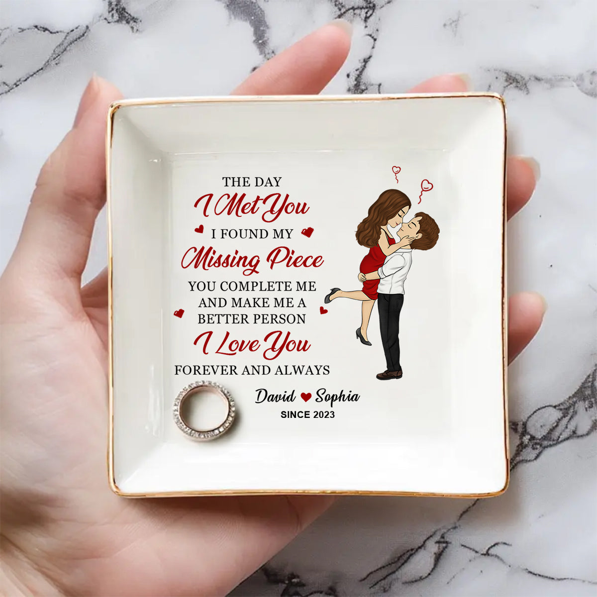 My Missing Piece - Personalized Custom Jewelry Dish