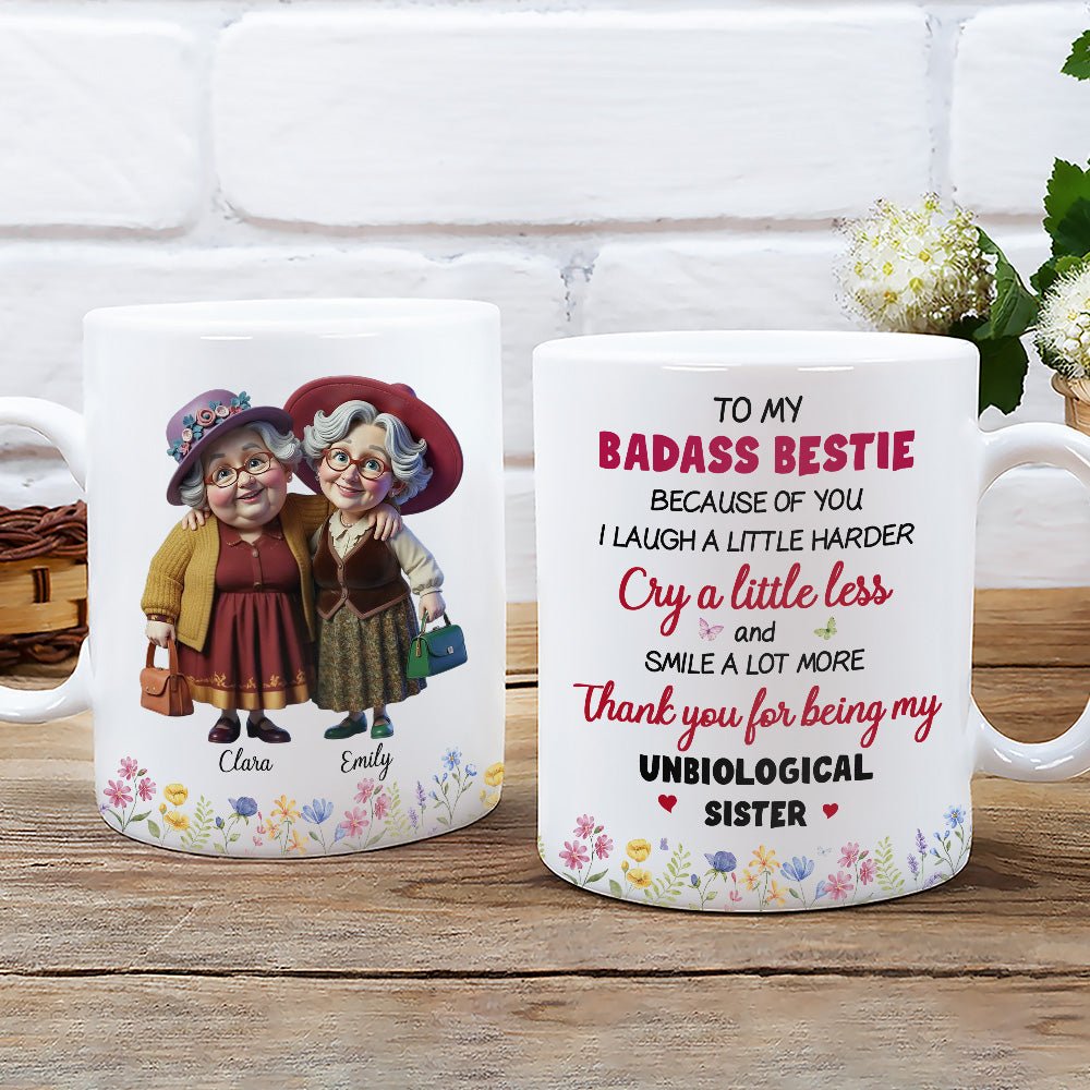 Thanks For My Unbiological Sister 2 - Personalized Custom Coffee Mug