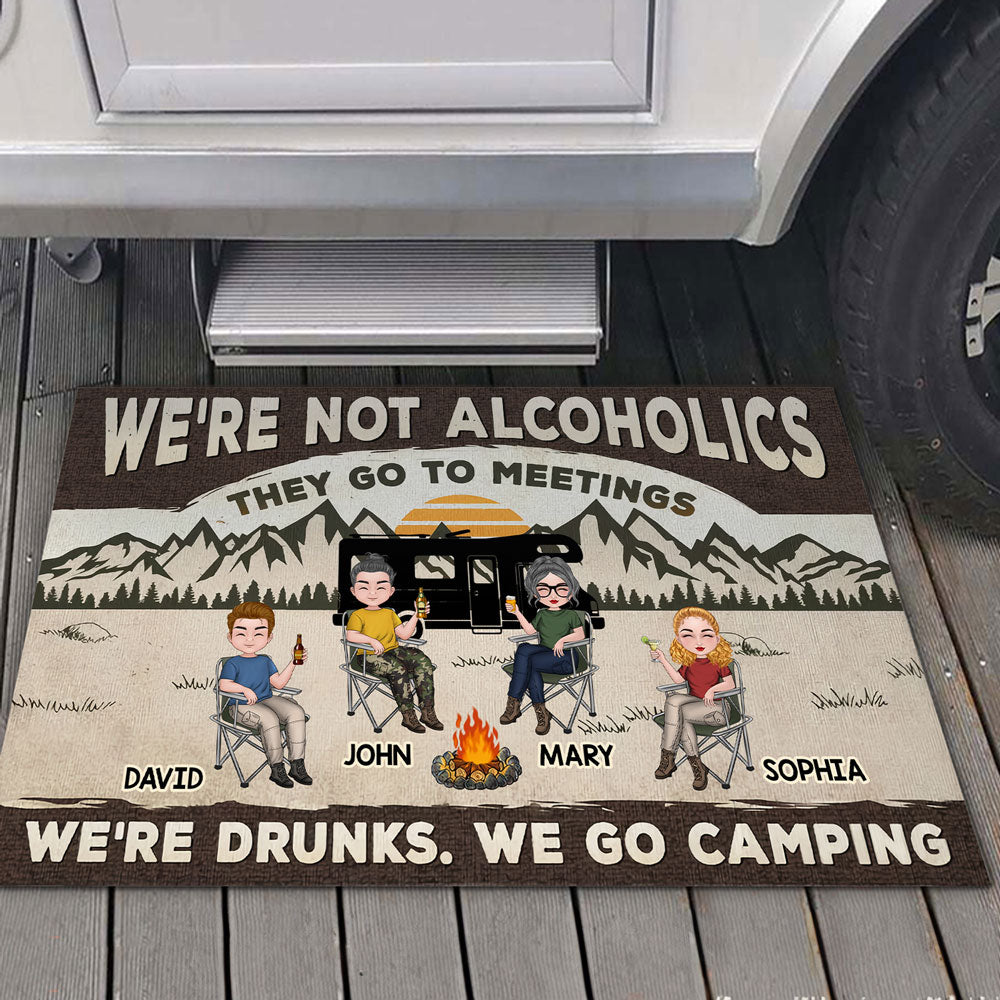 We Are Not Alcoholics - Personalized Custom Doormat