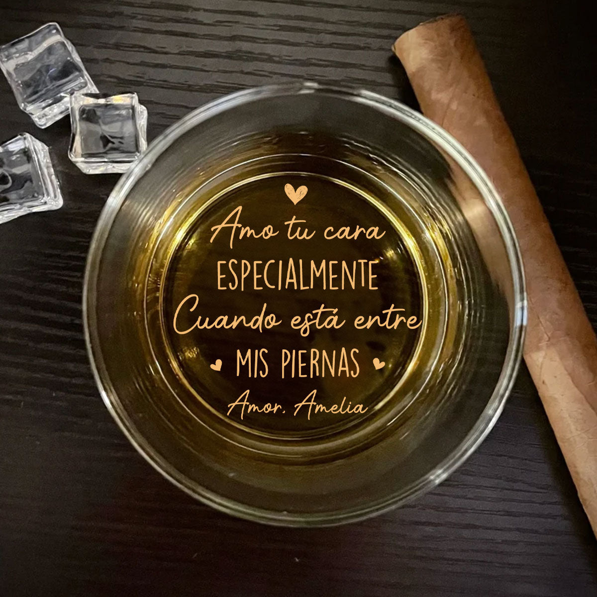 Tu Boca Mi Deleite - Vaso de Whisky Grabado Personalizado