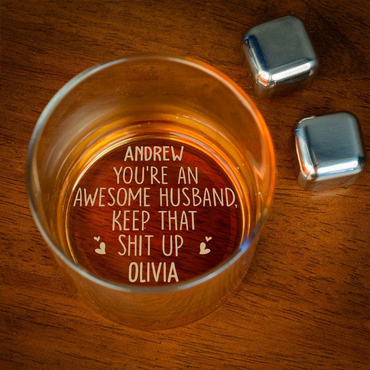Awesome Husband - Personalized Custom Engraved Whiskey Glass