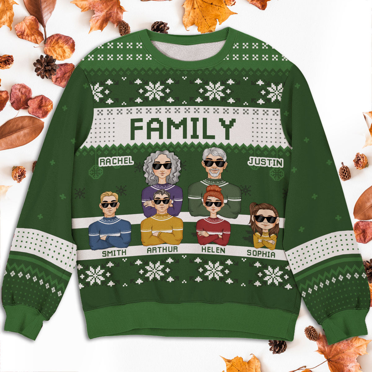 Christmas Family - Personalized Custom All-Over-Print Sweatshirt