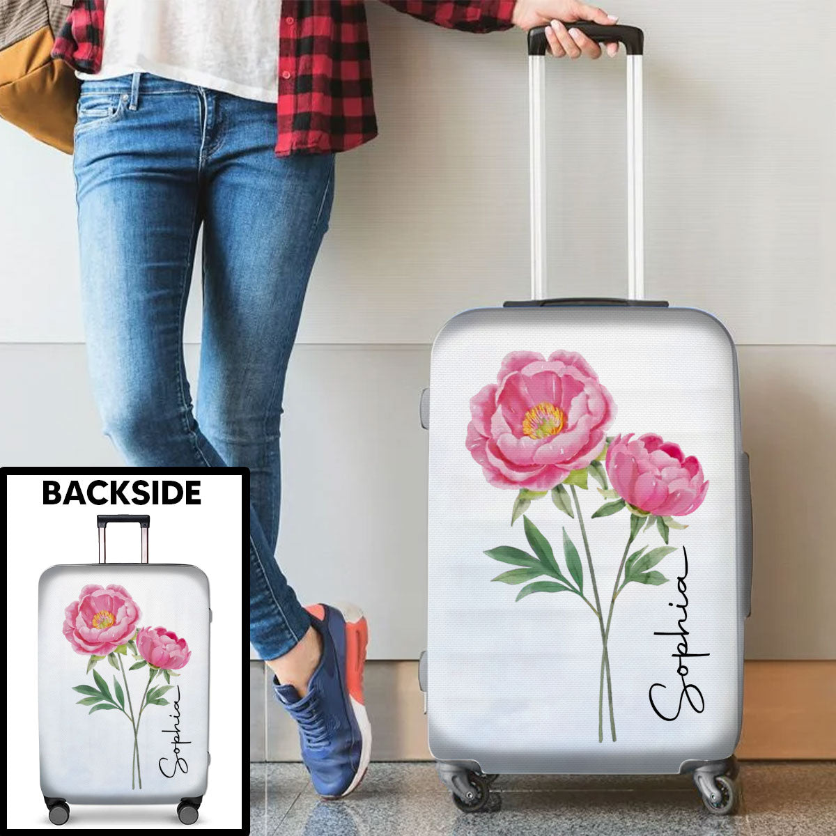 Travel Girl - Personalized Custom Luggage Cover