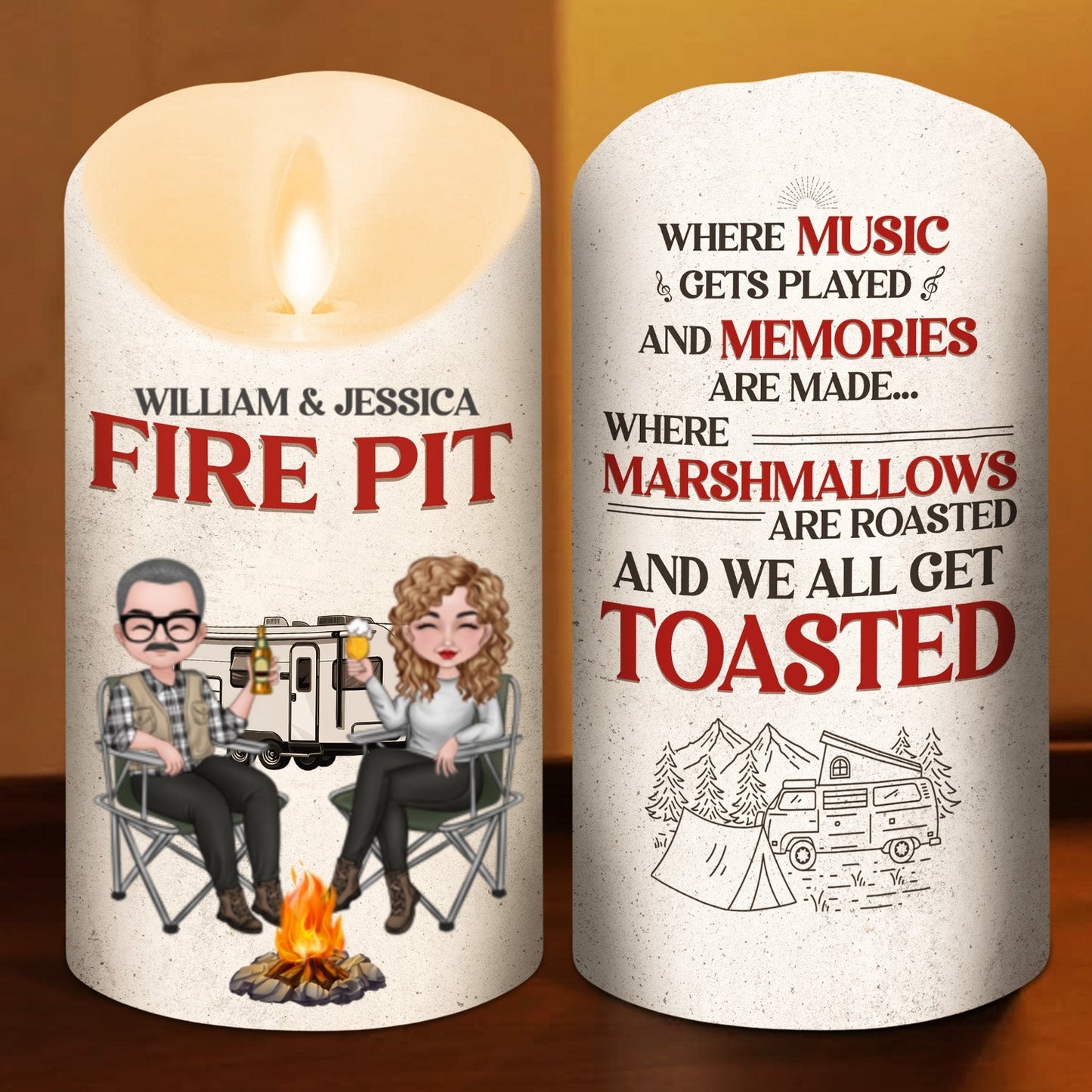Fire Fit - Personalized Custom LED Candle