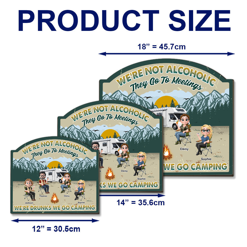 We Go Camping - Personalized Custom Wood Sign