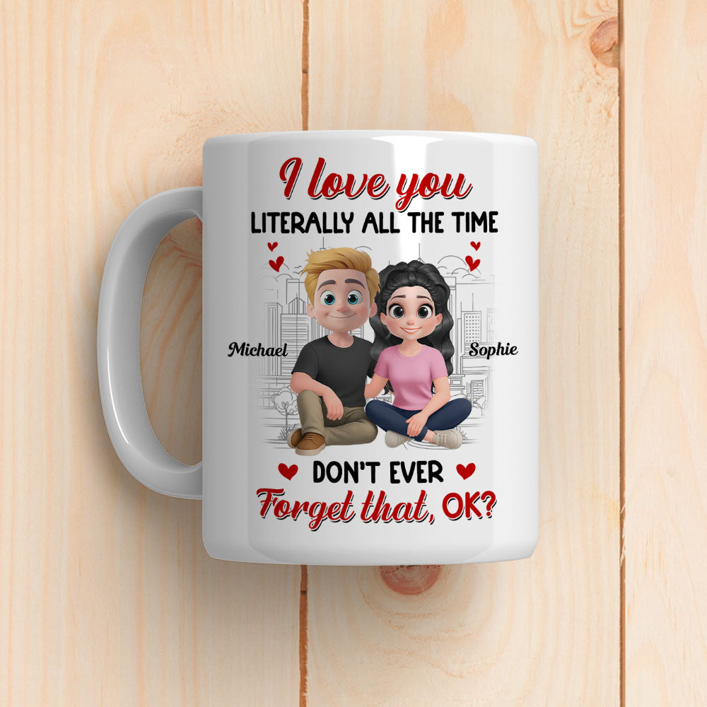 My Love Never Takes Breaks - Personalized Custom Coffee Mug