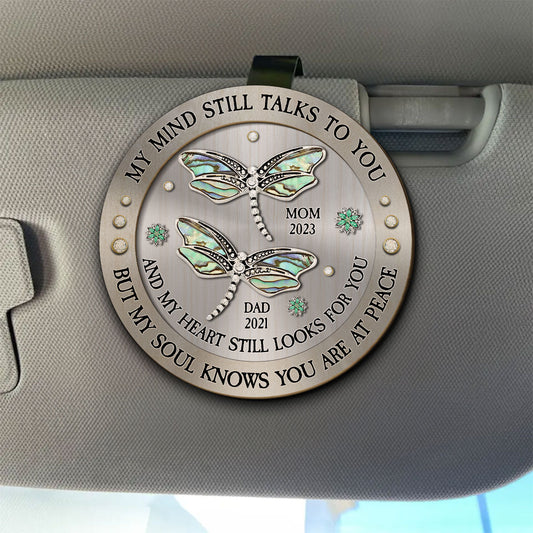 Dragonfly My Mind My Heart My Soul - Personalized Custom Car Visor Clip