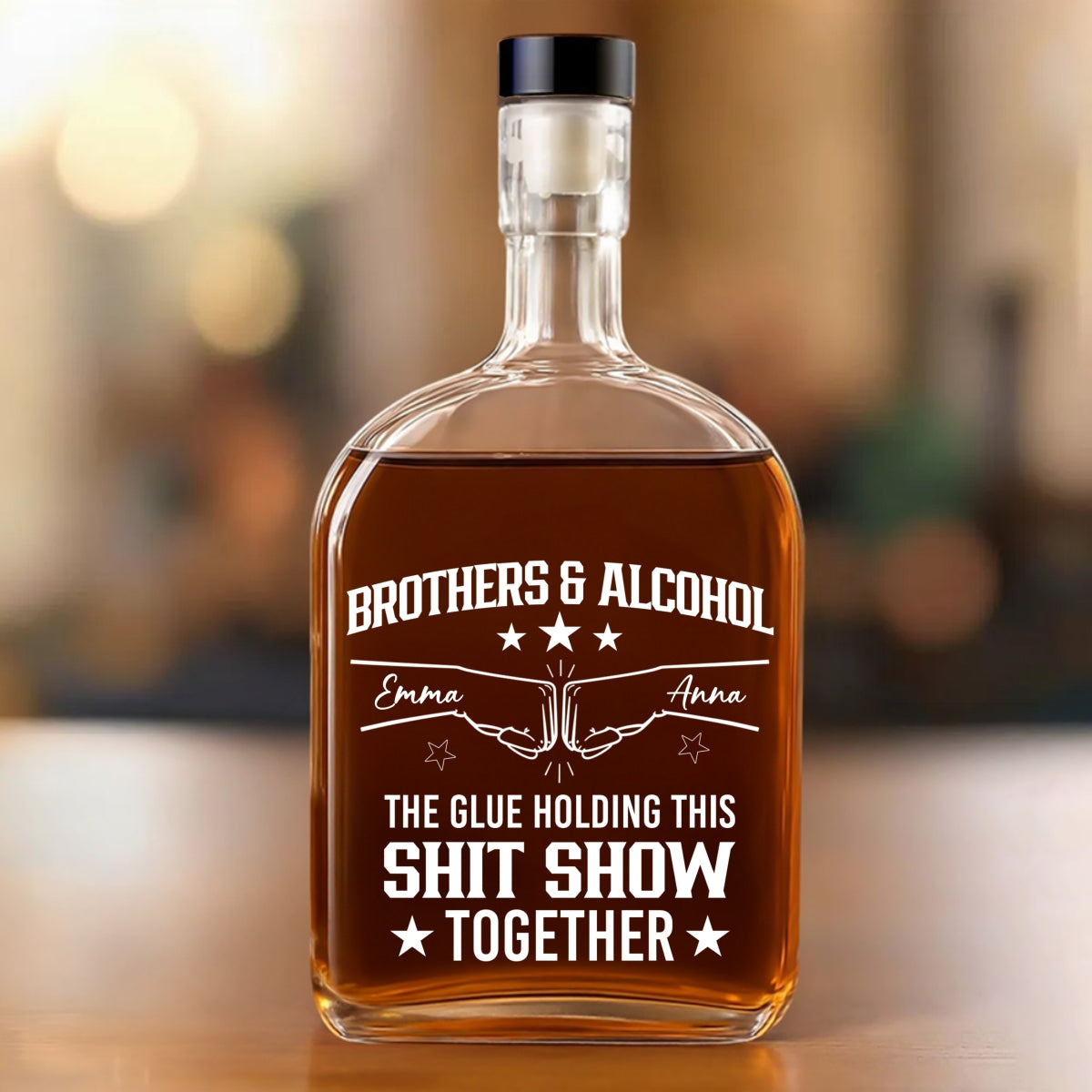 Brothers And Alcohol - Personalized Custom Spirits Decanter