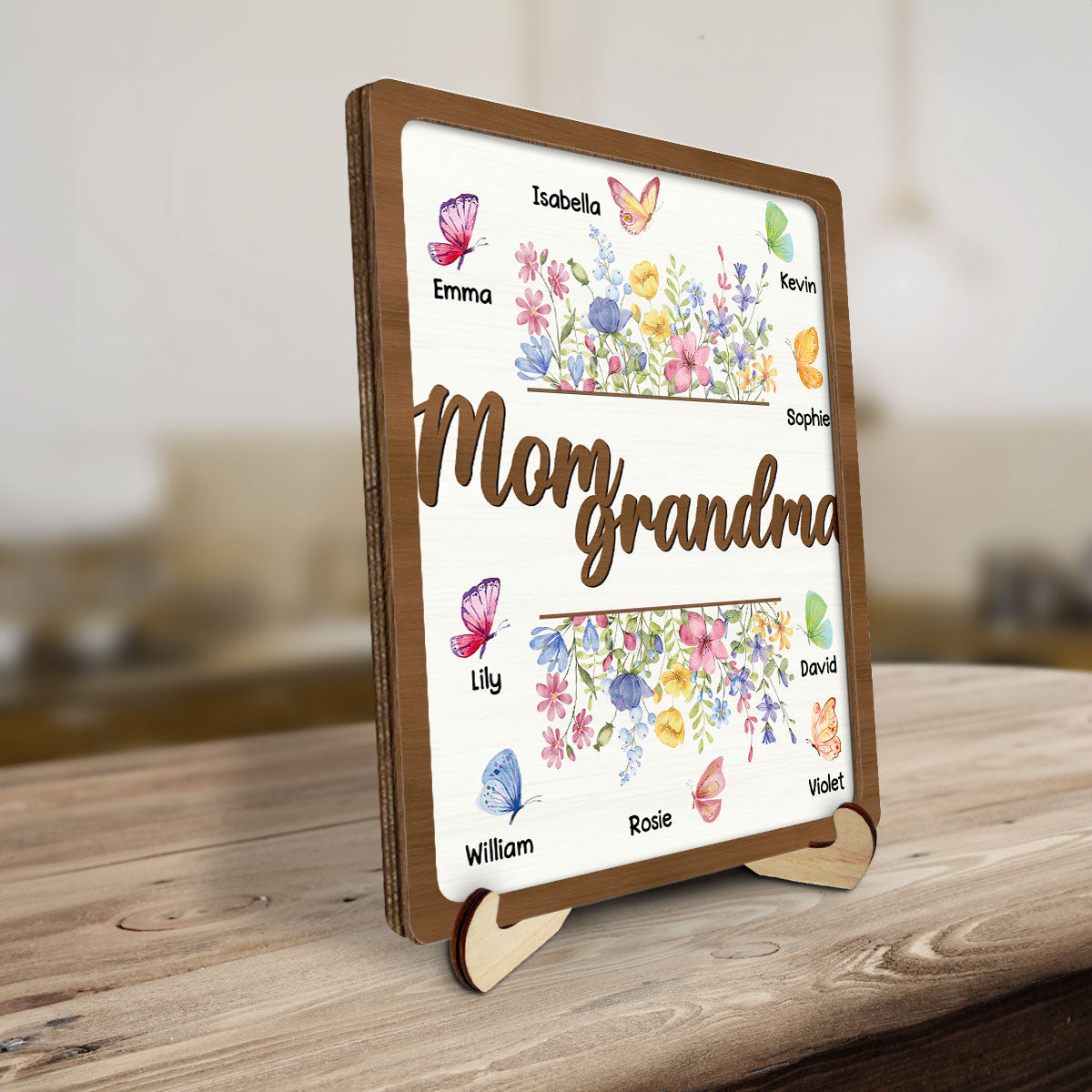 Mom Grandma - Personalized Custom Wooden Plaque
