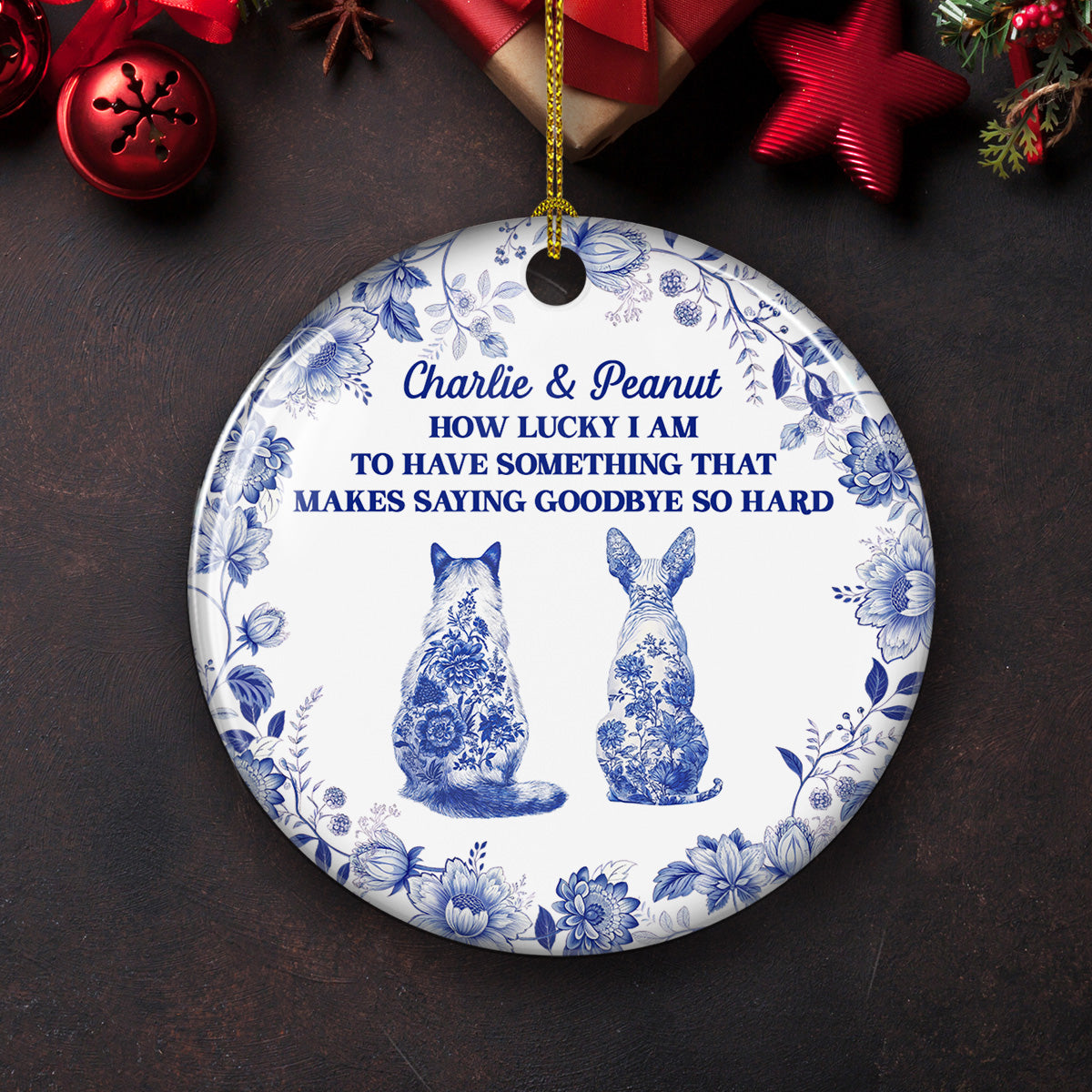 Hard To Say - Personalized Custom Ceramic Ornament