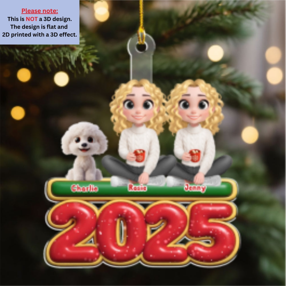 We And Our Pet Version 2 - Personalized Custom Acrylic Ornament