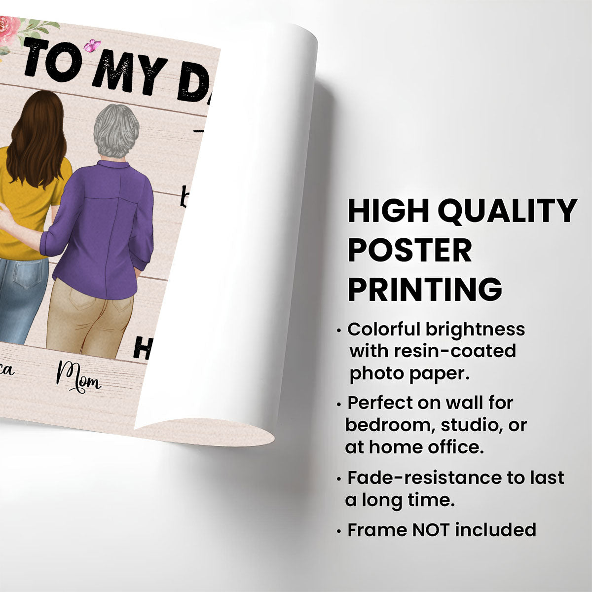 To My Daughter - Personalized Custom Poster