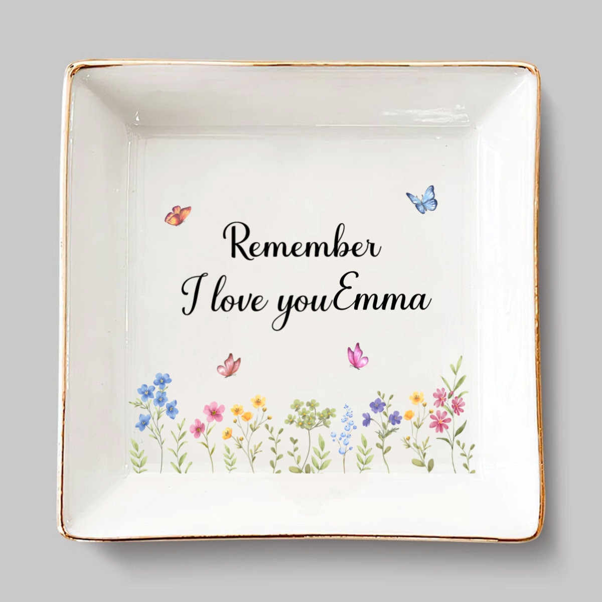 I Love You Mom - Personalized Custom Jewelry Dish